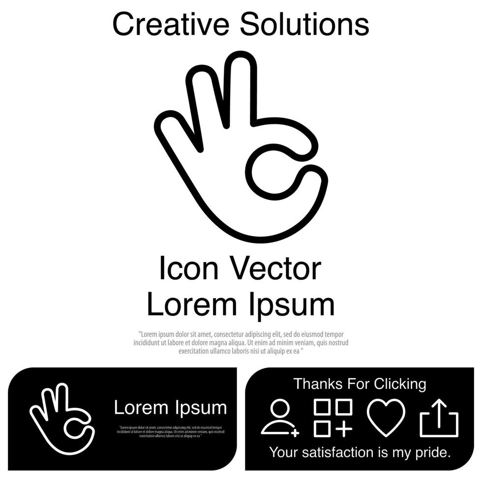 Ok Sign Icon Vector EPS 10