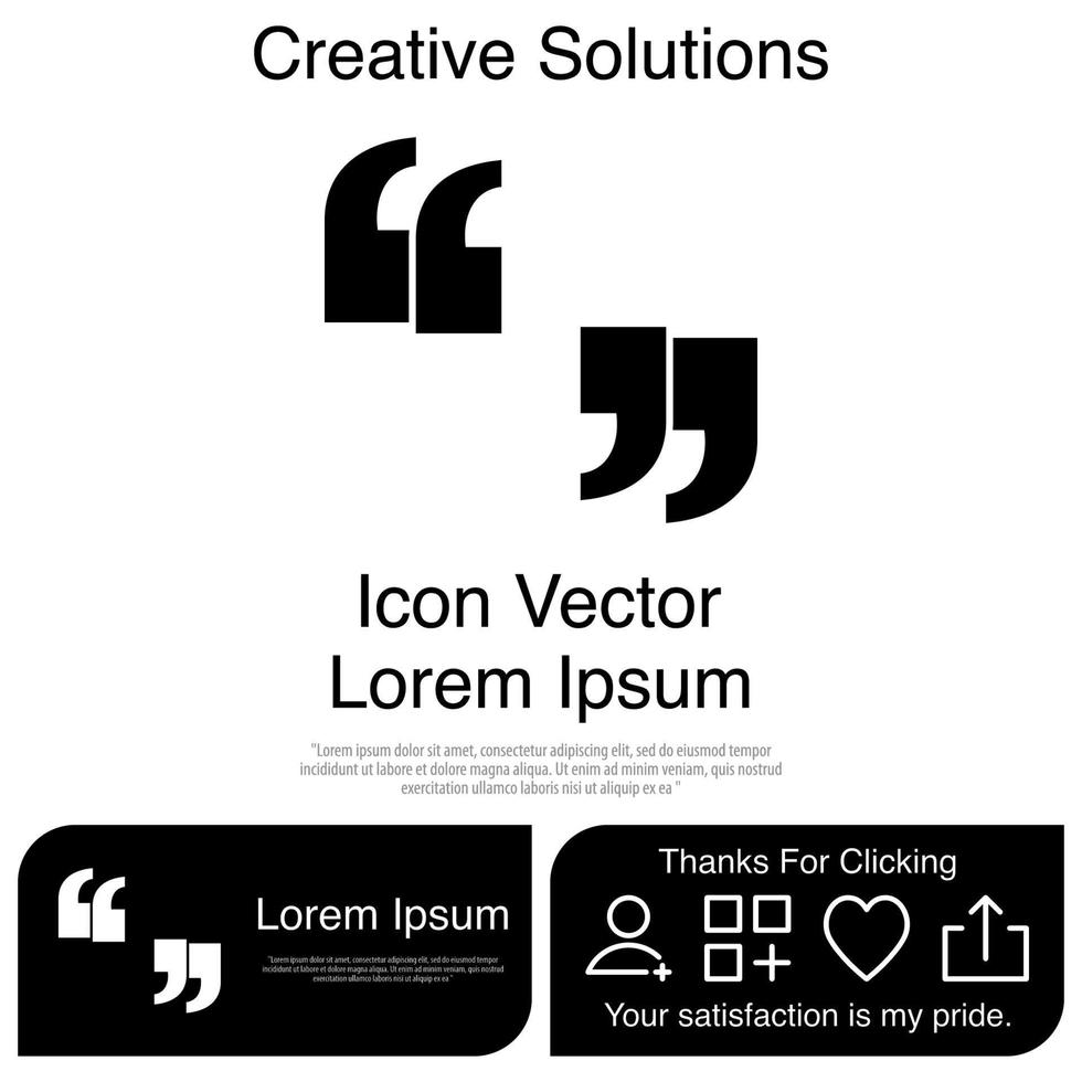 Quotation Icon Vector EPS 10