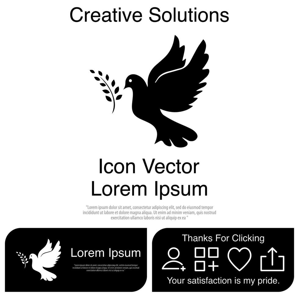 Dove Icon Vector EPS 10