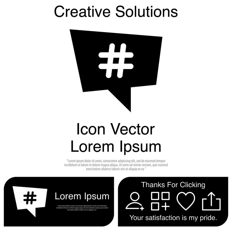 hashtag icono vector eps 10
