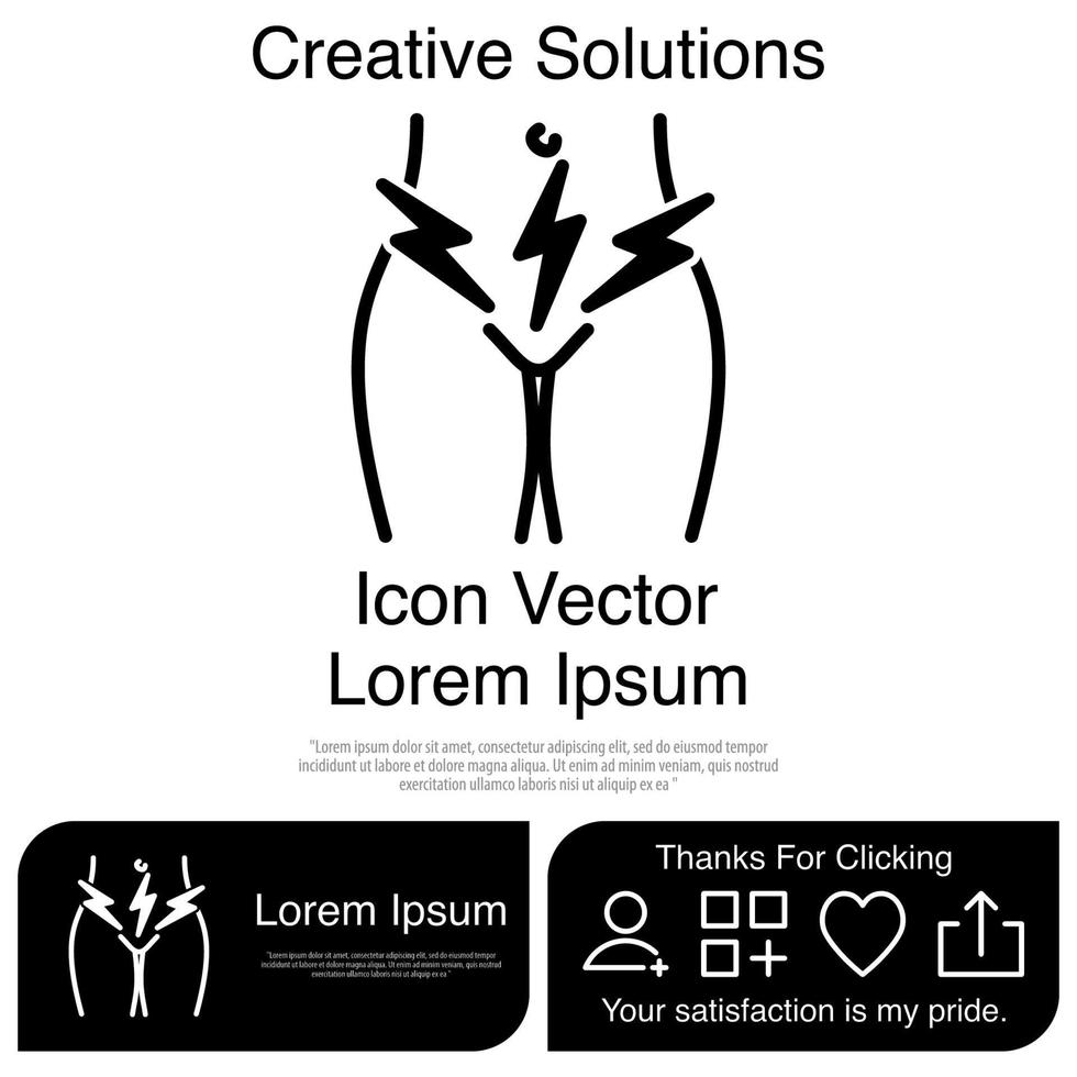 Menstrual Cramps Icon Vector EPS 10