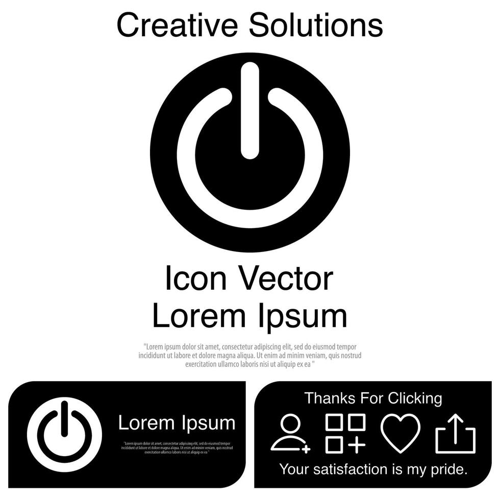 Power Button Icon Vector EPS 10