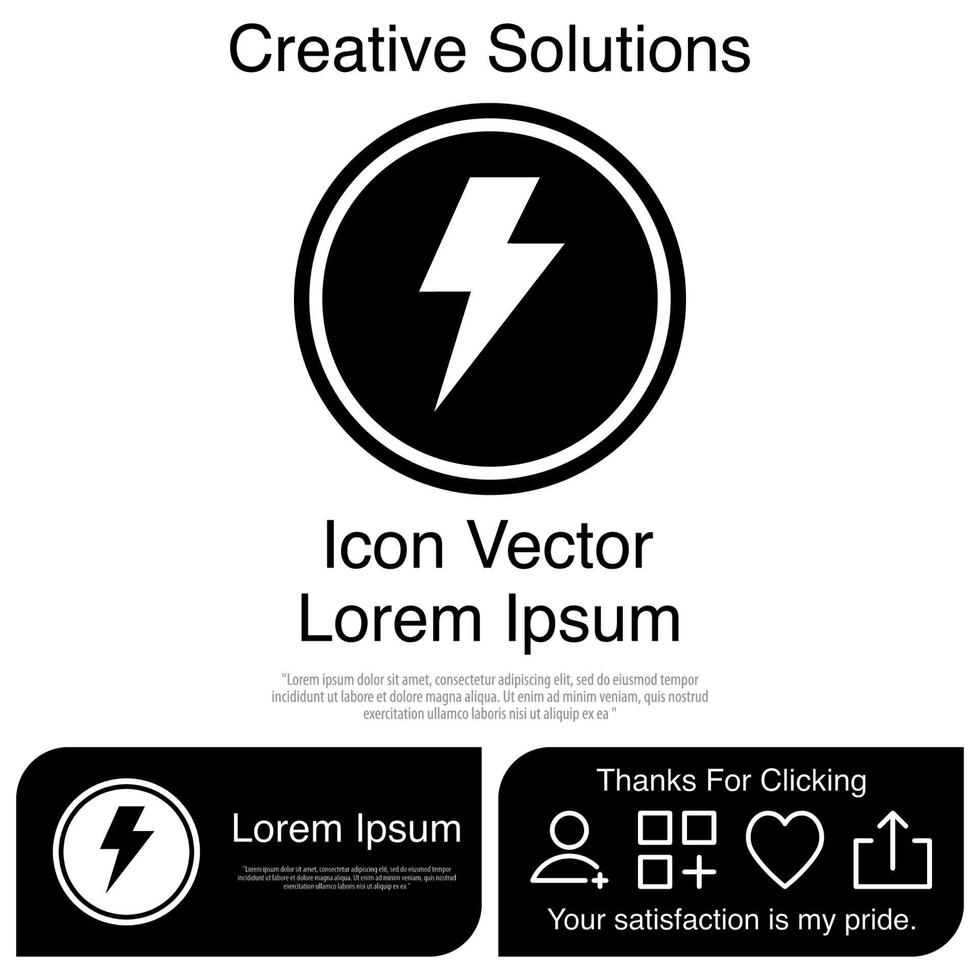 Lightning Light Mark icon Vector EPS 10