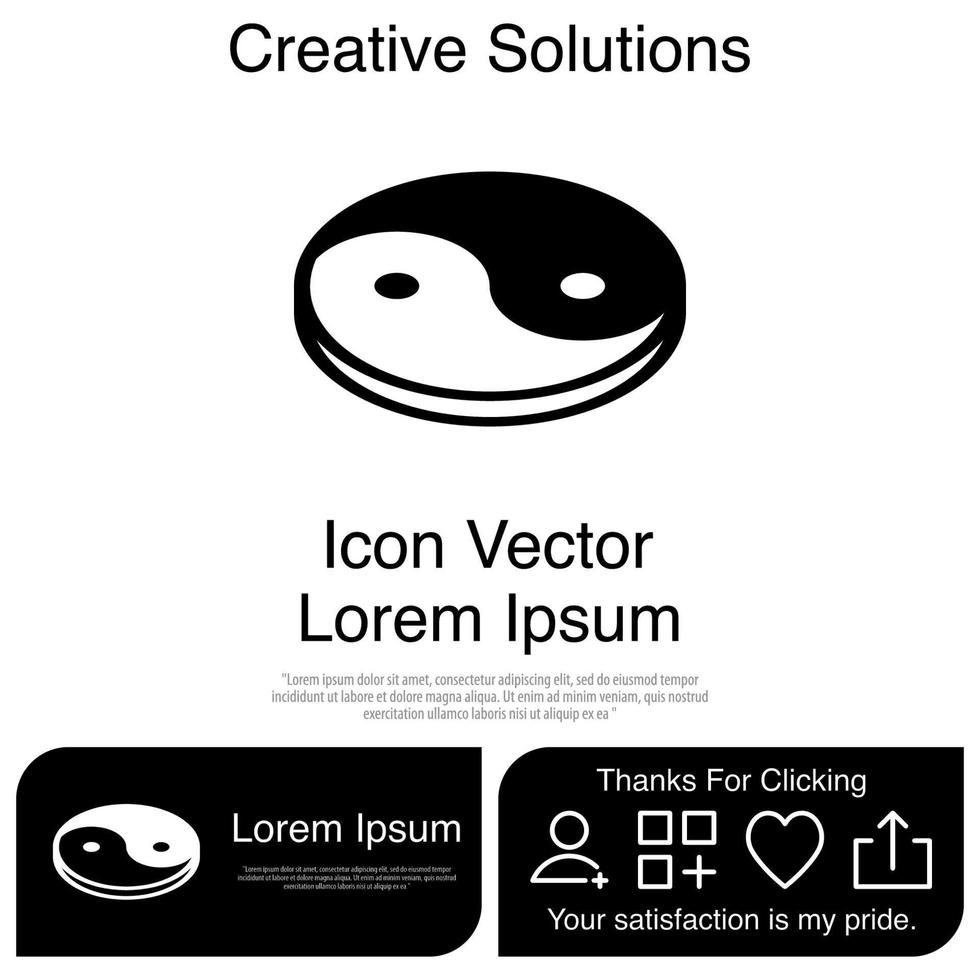 icono de yin y yang eps vectoriales 10 vector