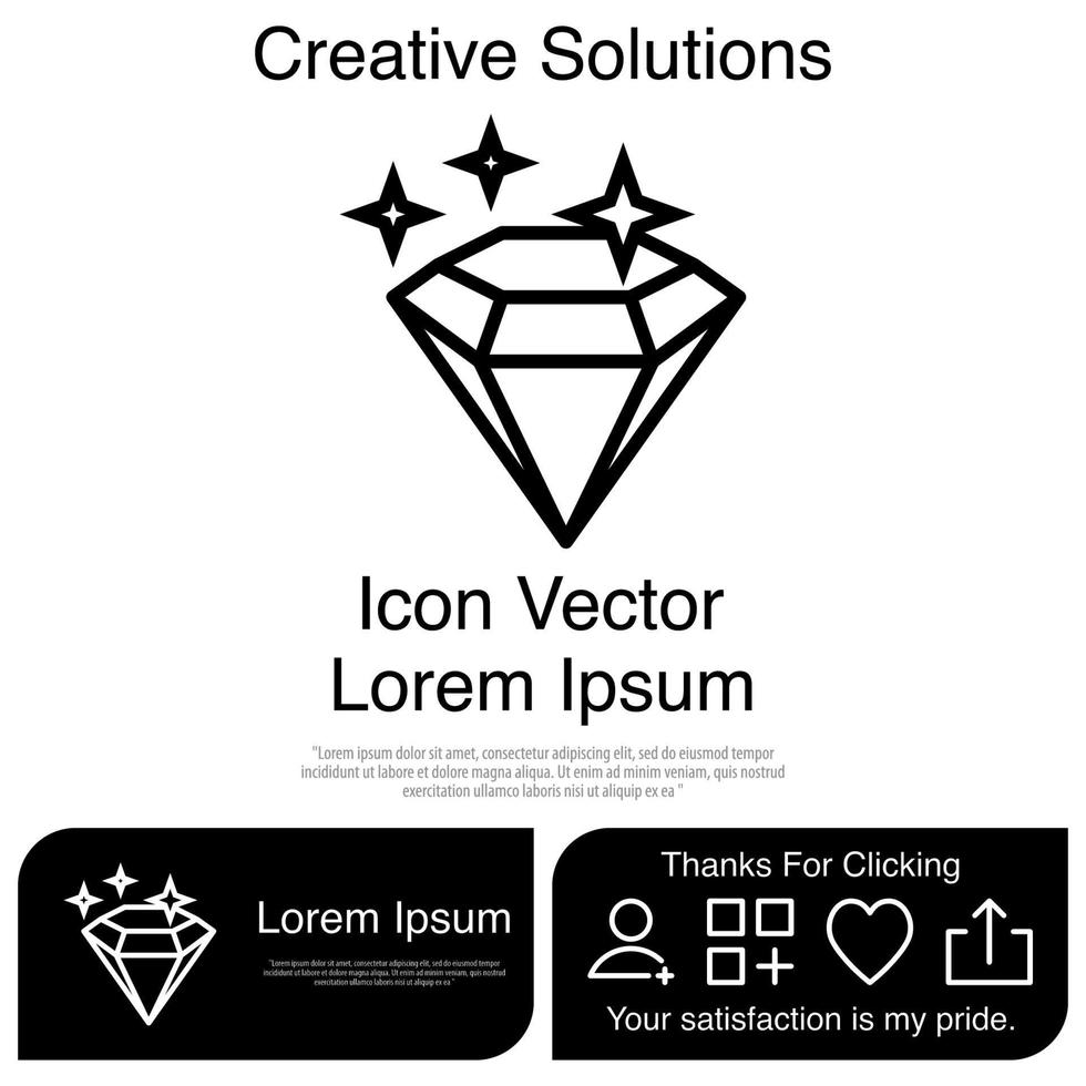Diamond Icon Vector EPS 10
