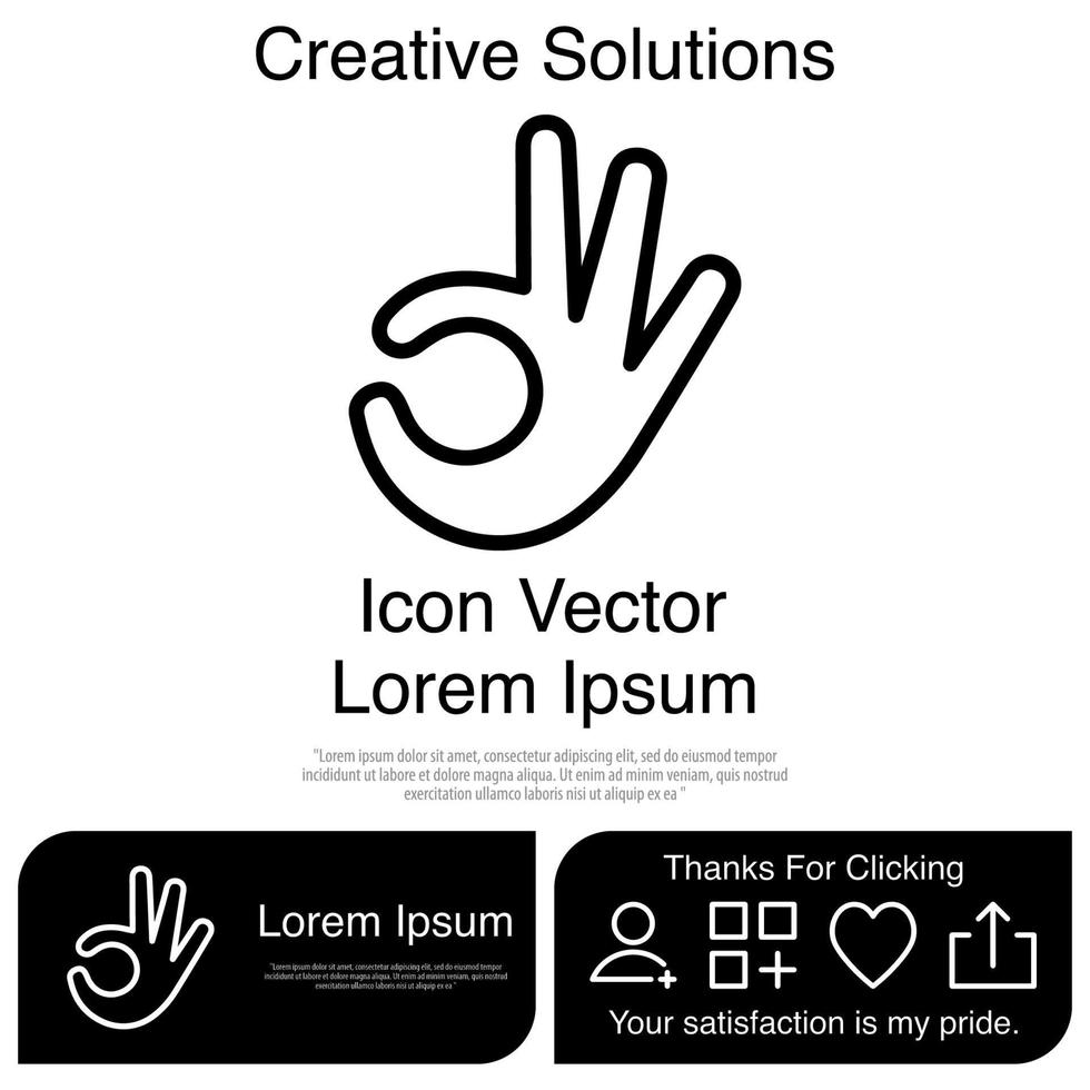 Ok Sign Icon Vector EPS 10