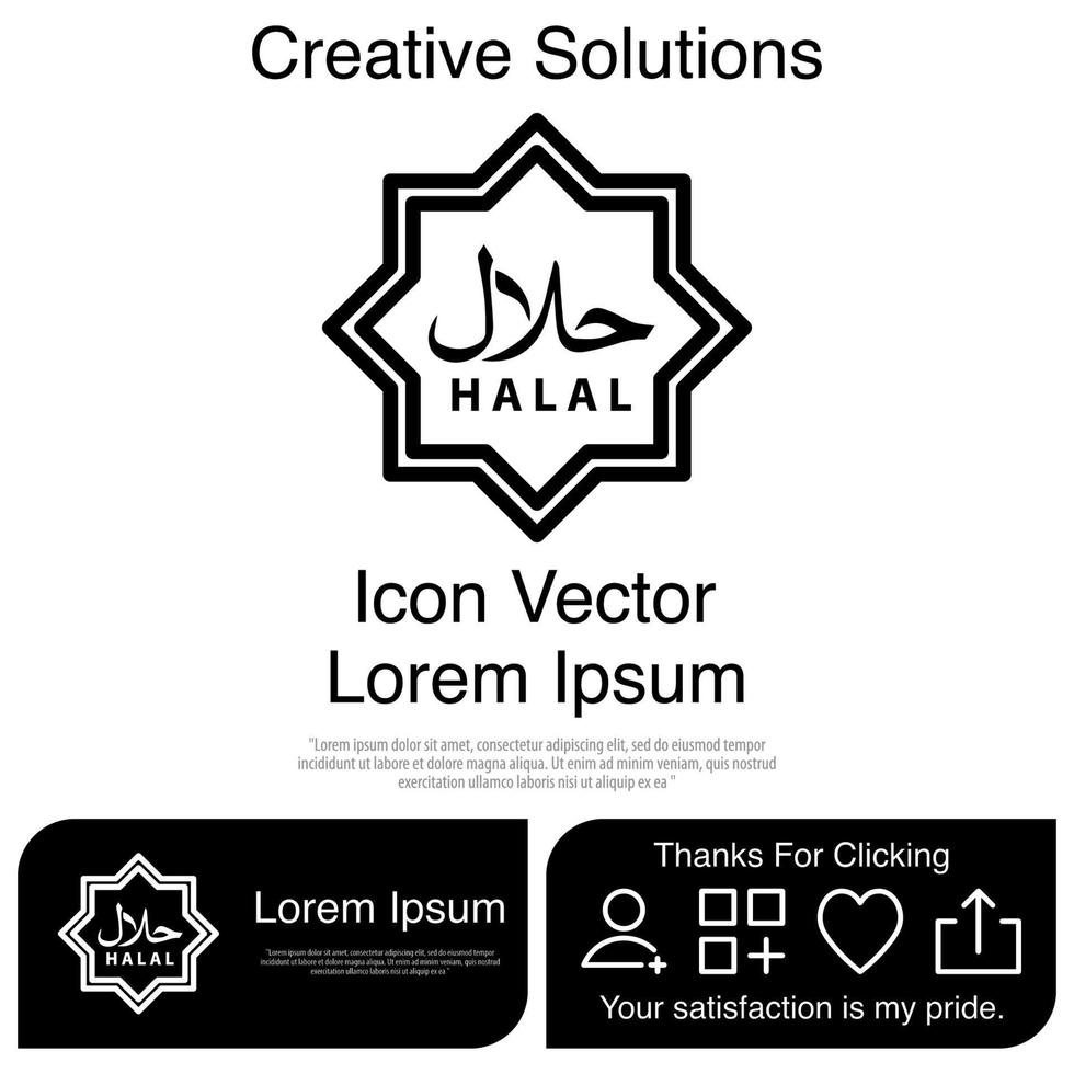 Halal Icon Vector EPS 10
