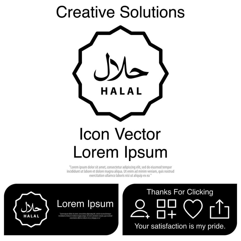 icono halal eps vectoriales 10 vector