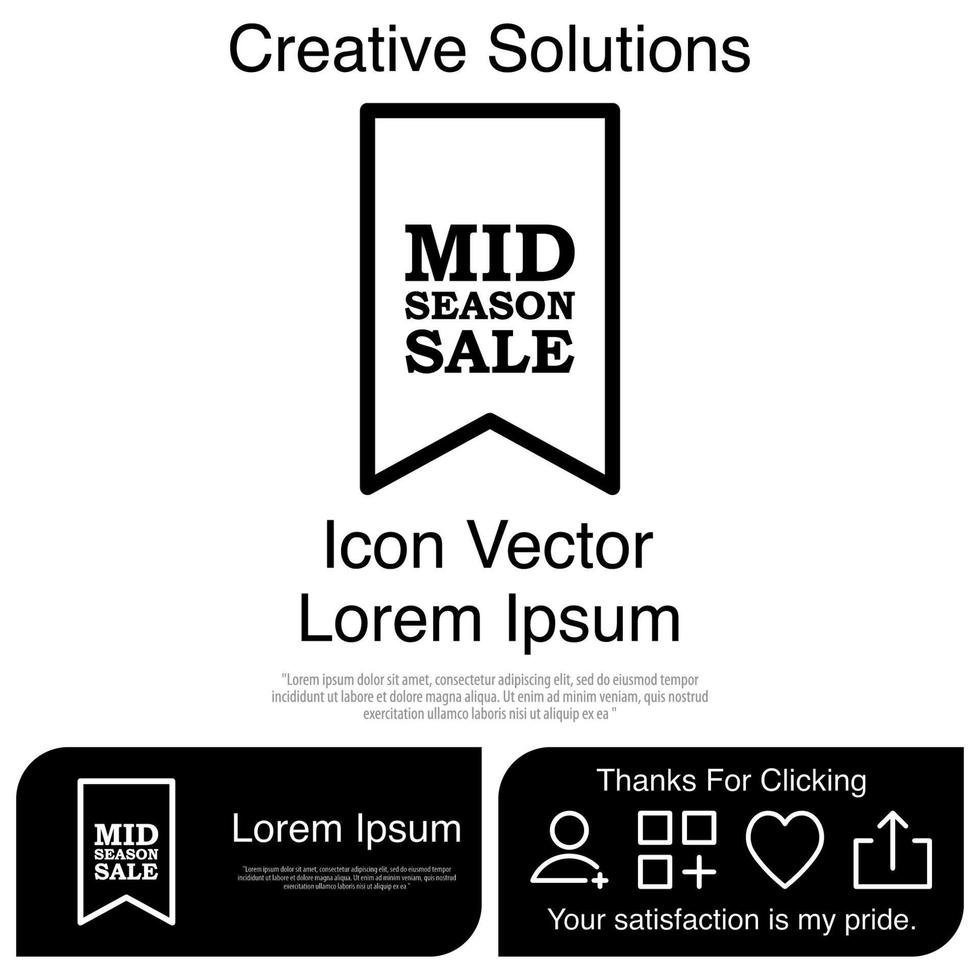 Mid Season Icon Vector EPS 10