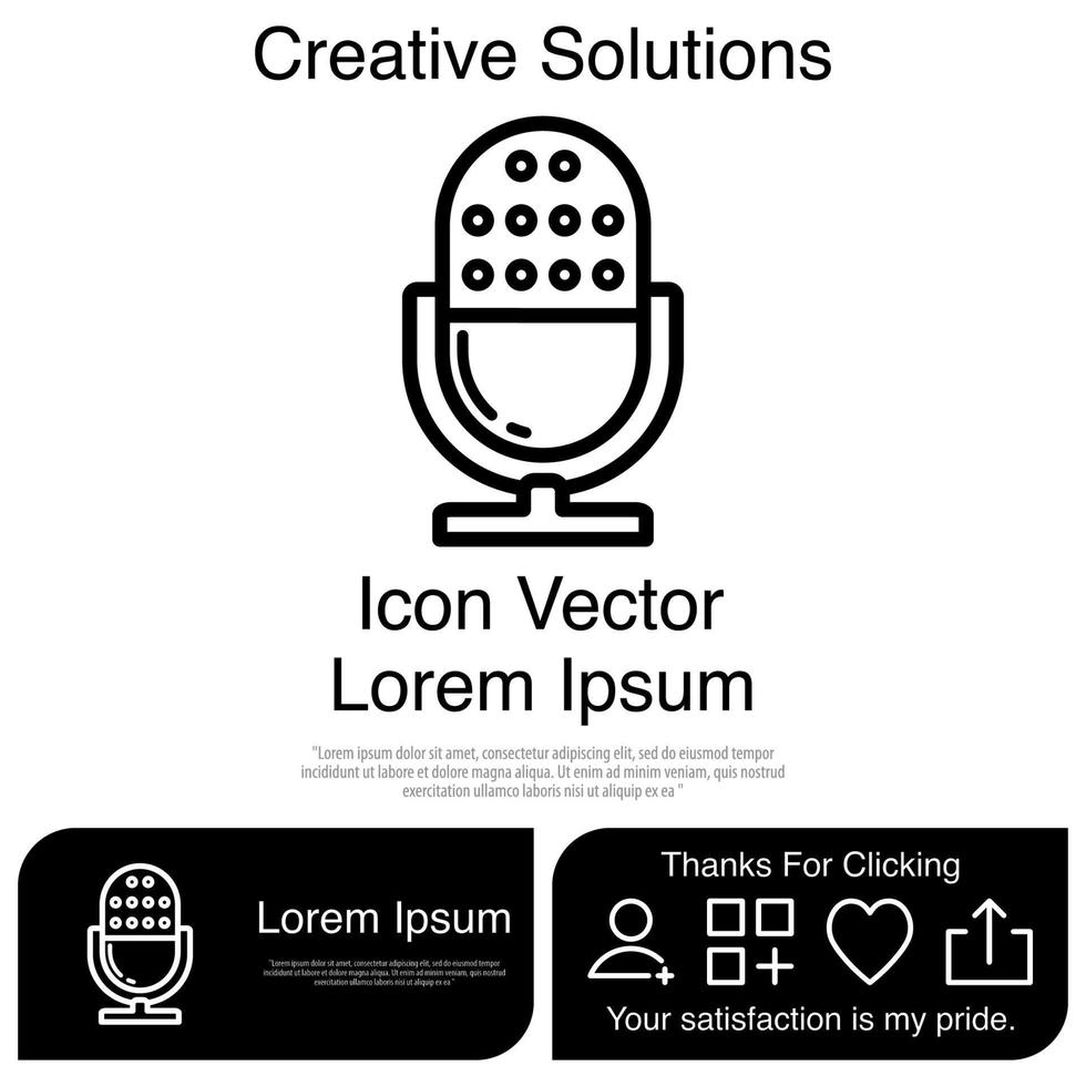 icono de micrófono eps vectoriales 10 vector