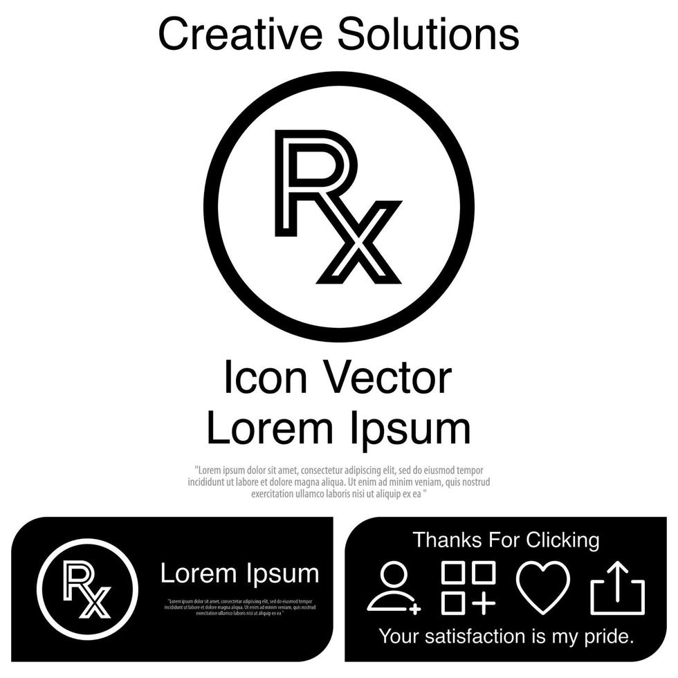 RX sign Icon Vector EPS 10
