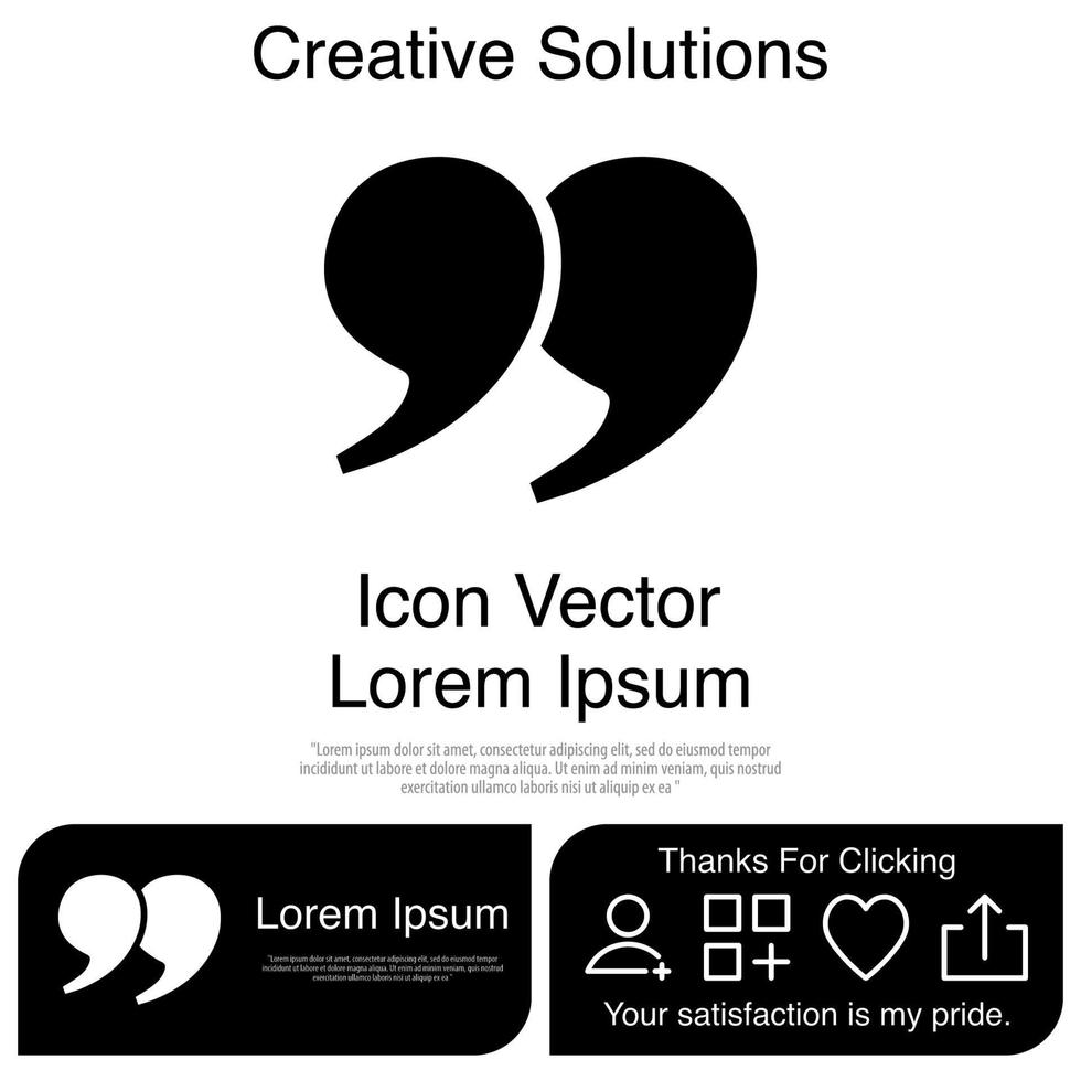 Quotation Icon Vector EPS 10