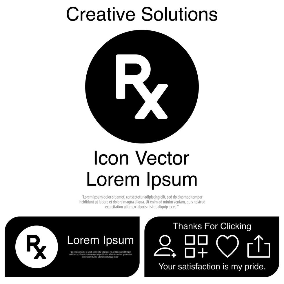 RX sign Icon Vector EPS 10
