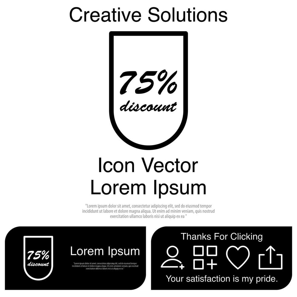 descuento icono vector eps 10