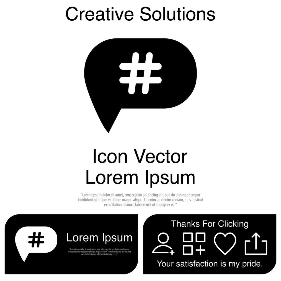 hashtag icono vector eps 10