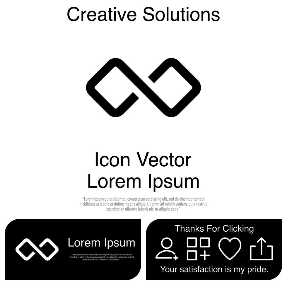 Infinity Icon Vector EPS 10