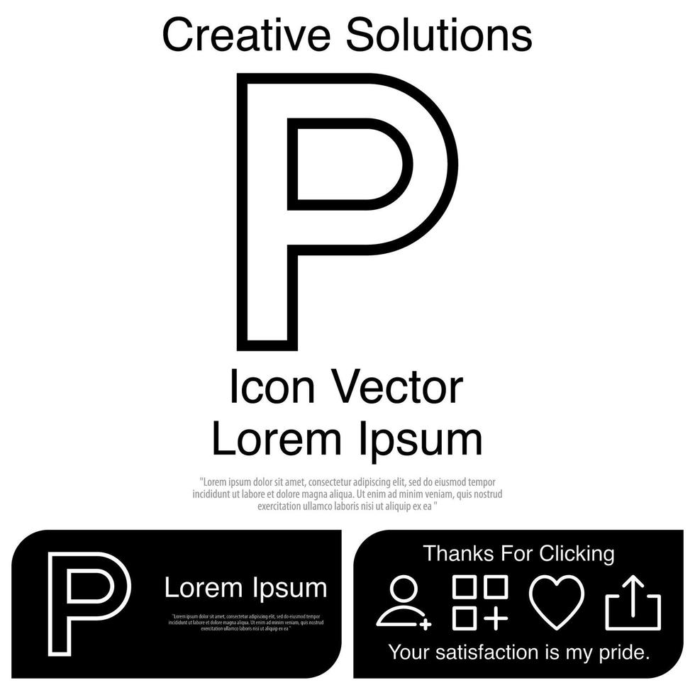 Parking Icon Vector EPS 10