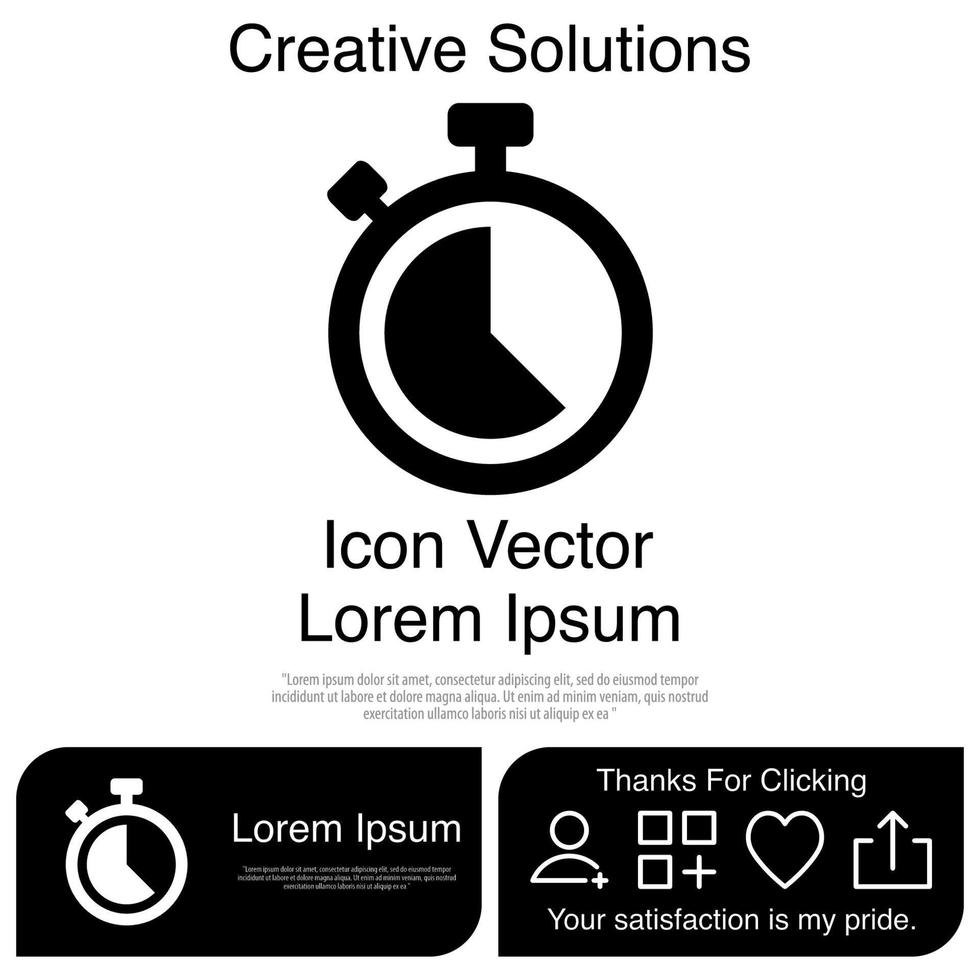 Stopwatch Icon Vector EPS 10