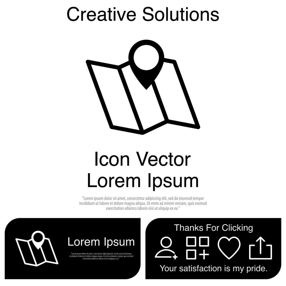 Map Icon Vector EPS 10