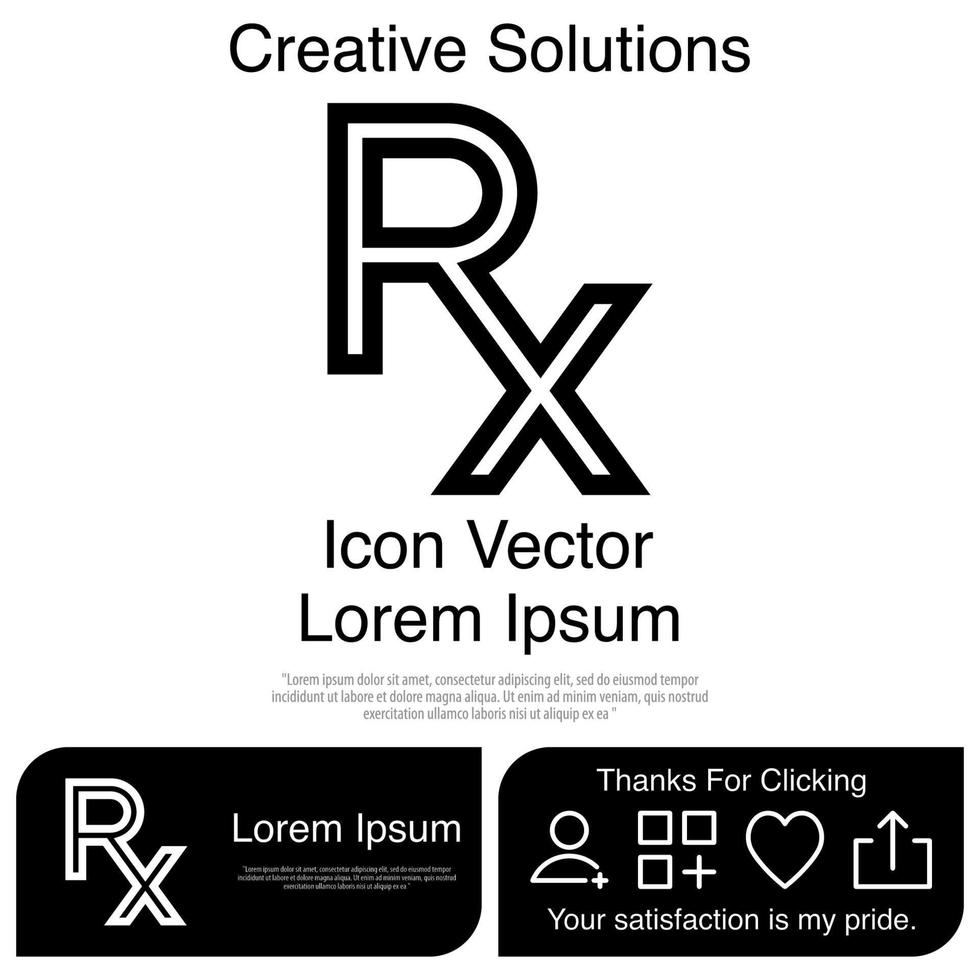 RX sign Icon Vector EPS 10