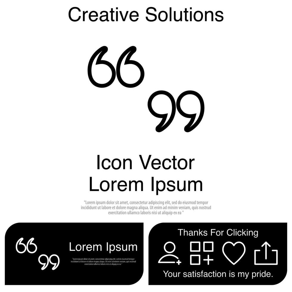 Quotation Icon Vector EPS 10
