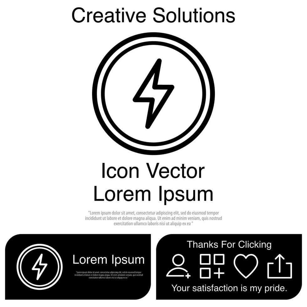 Lightning Light Mark icon Vector EPS 10