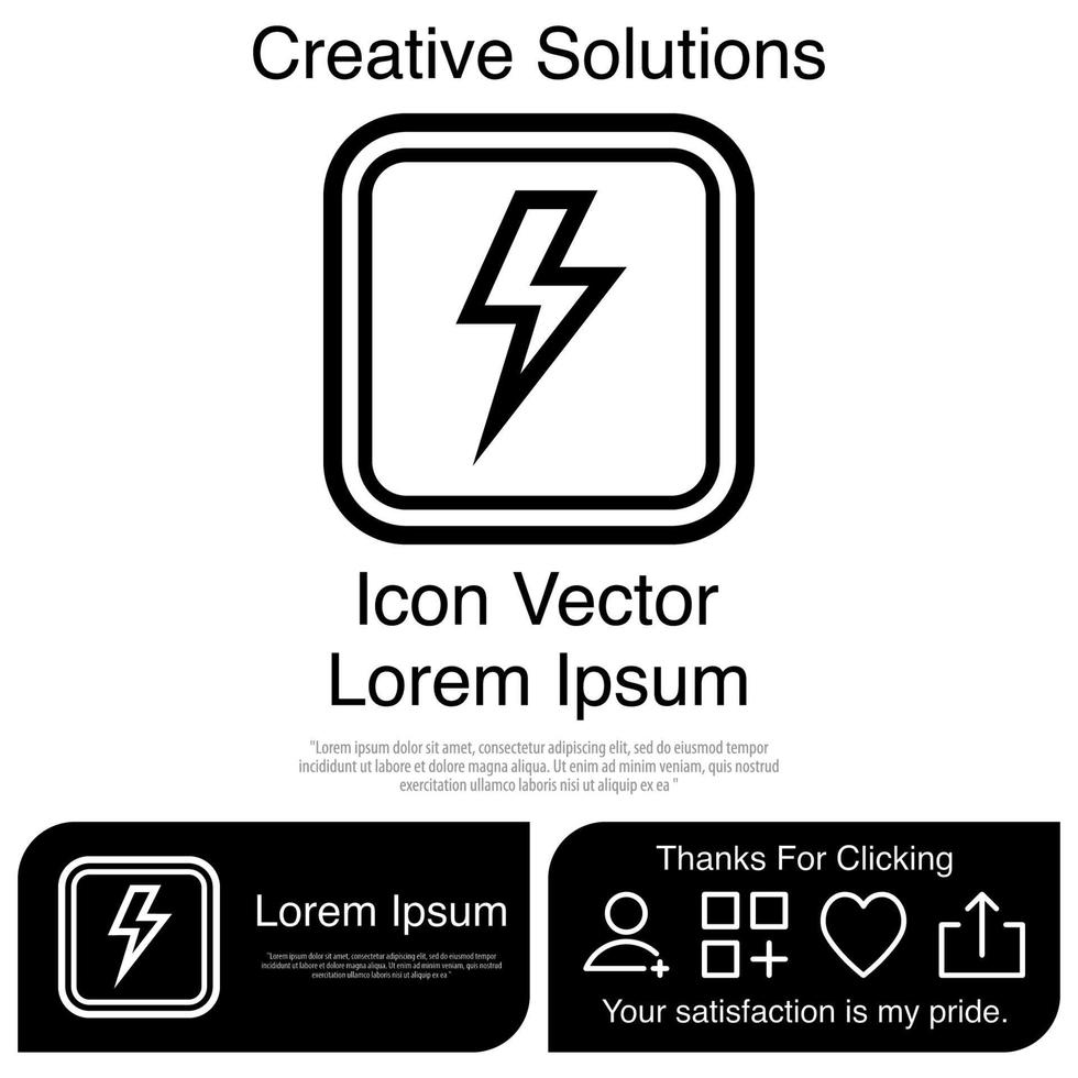 rayo luz marca icono vector eps 10