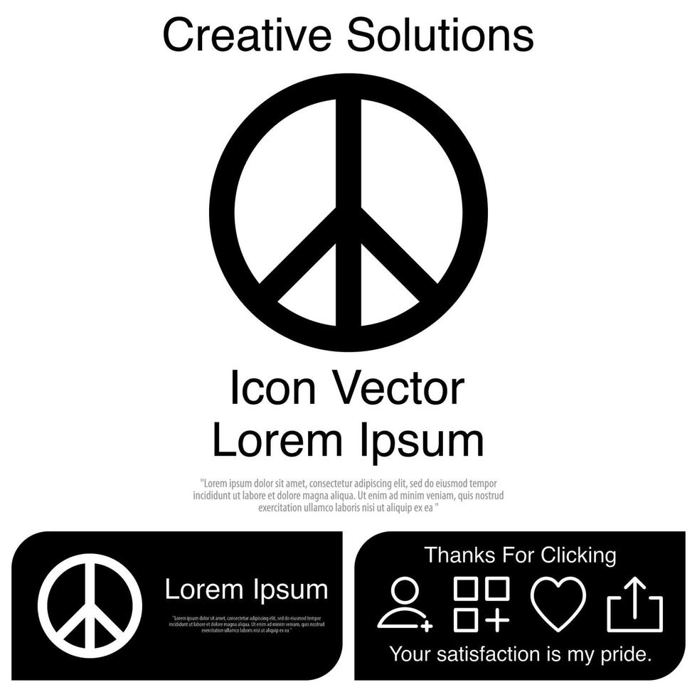 Peace Icon Vector EPS 10