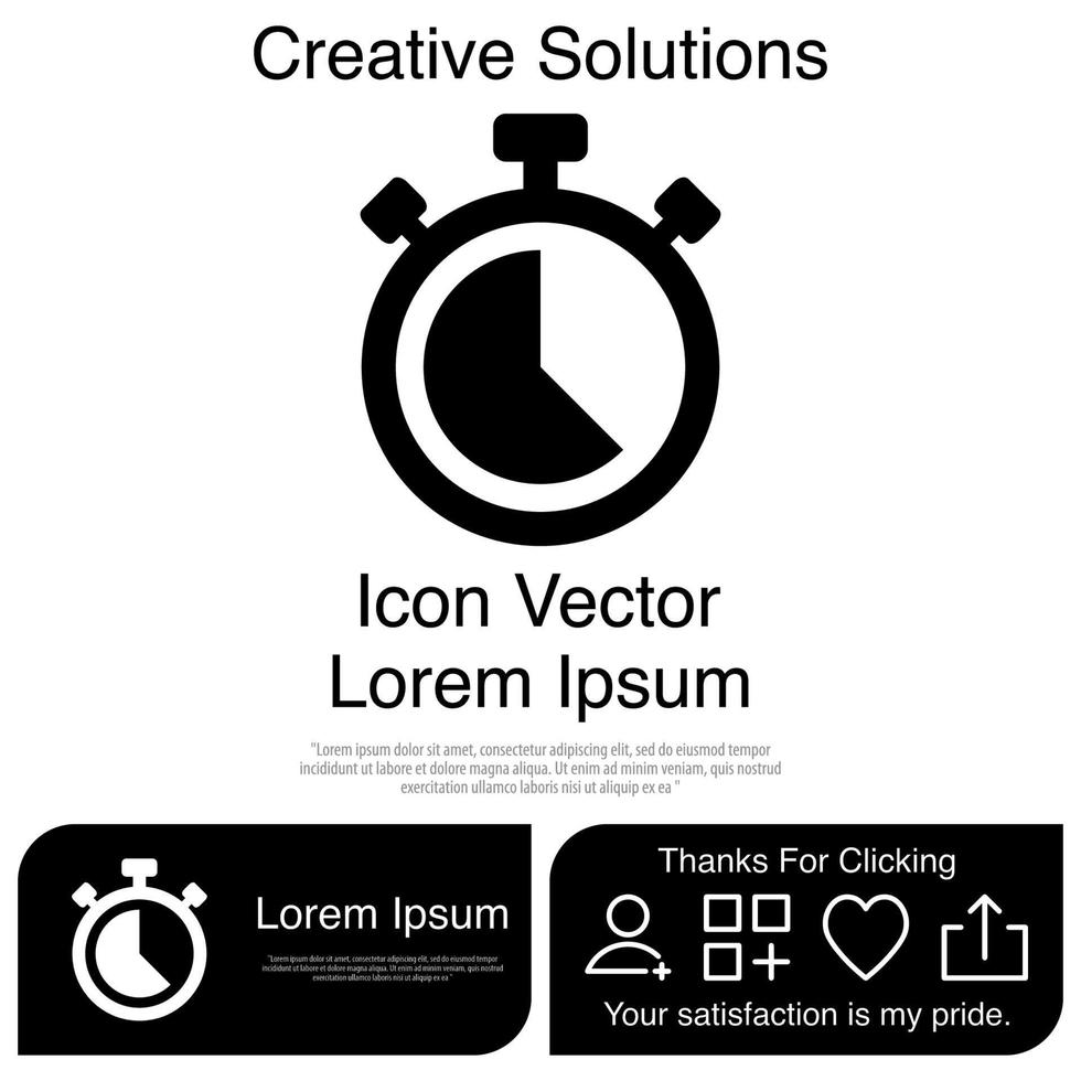 Stopwatch Icon Vector EPS 10