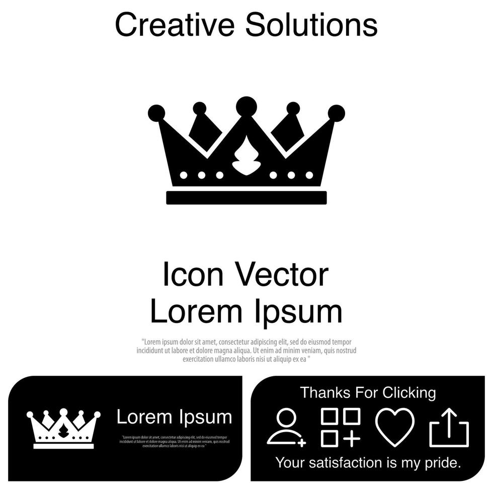 Crown Icon Vector EPS 10