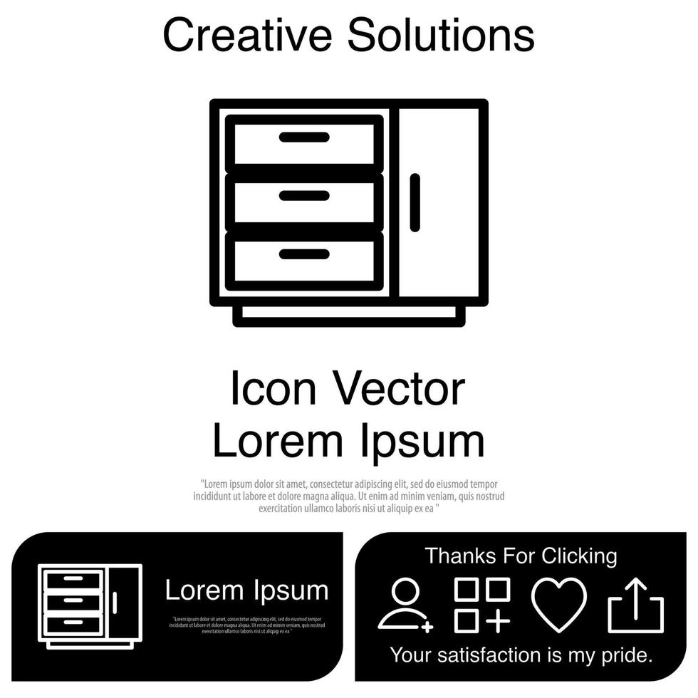 File Cabinet Icon Vector EPS 10