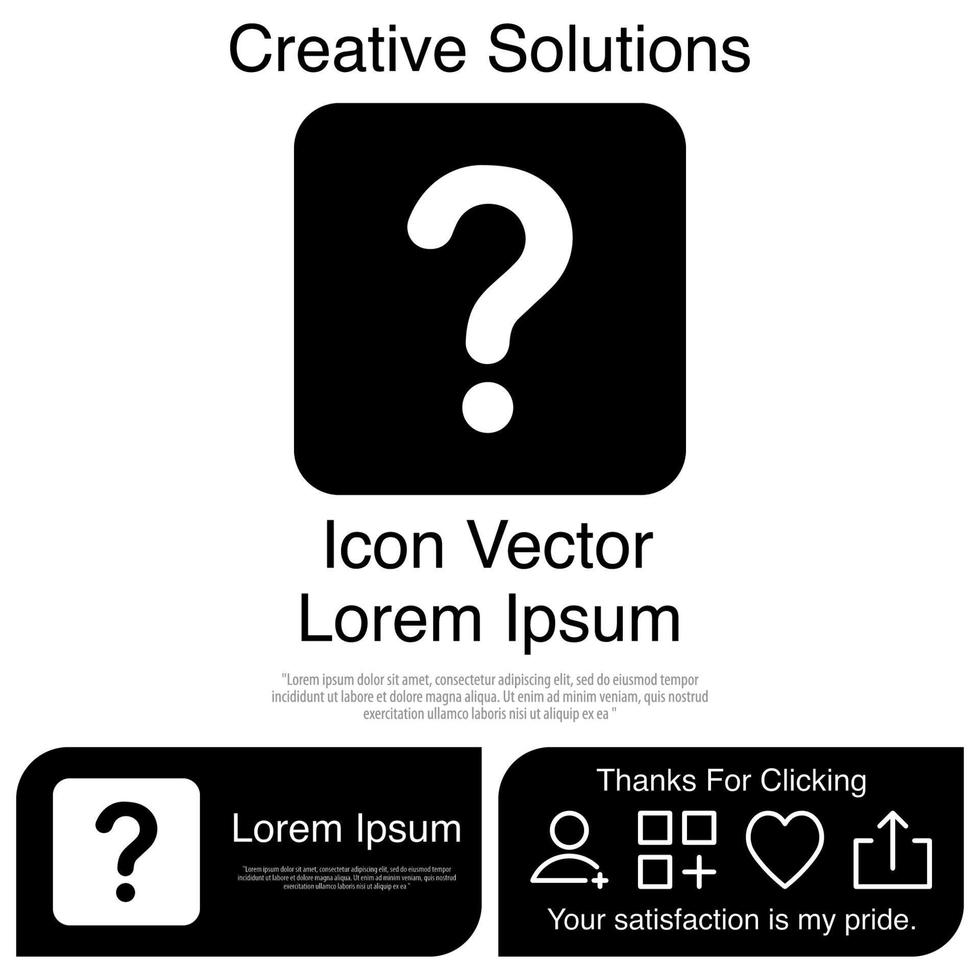 Question Mark Icon Vector EPS 10