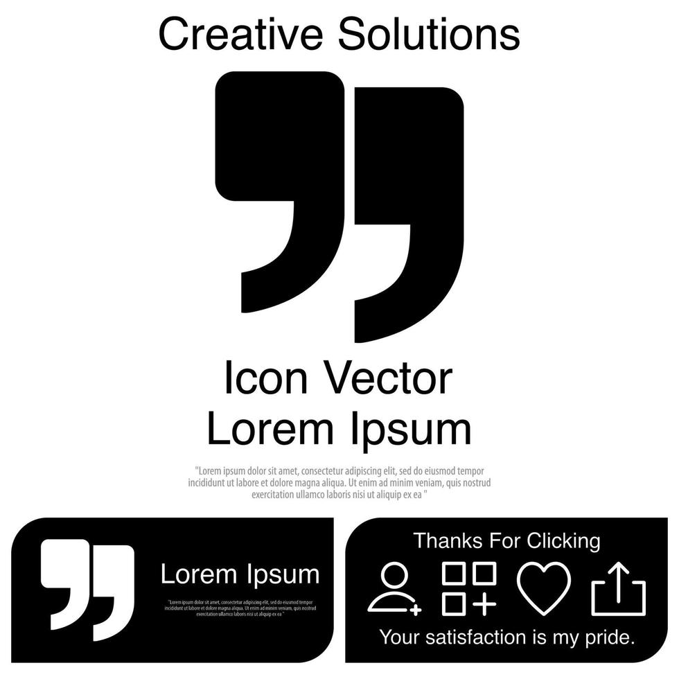 Quotation Icon Vector EPS 10