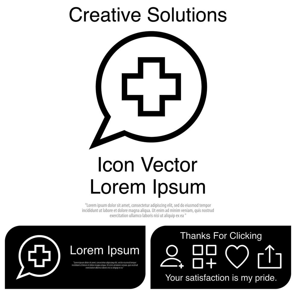 Talk About Medicine Icon Vector EPS 10