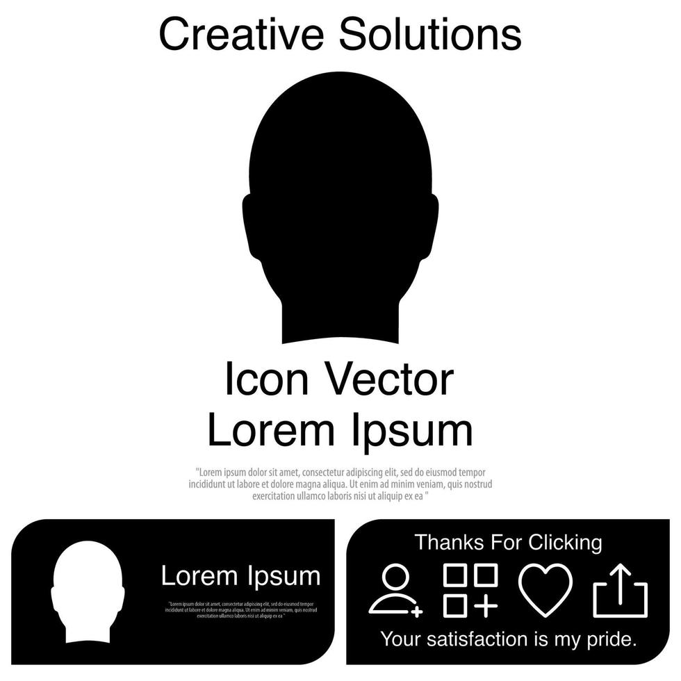 Head Icon Vector EPS 10