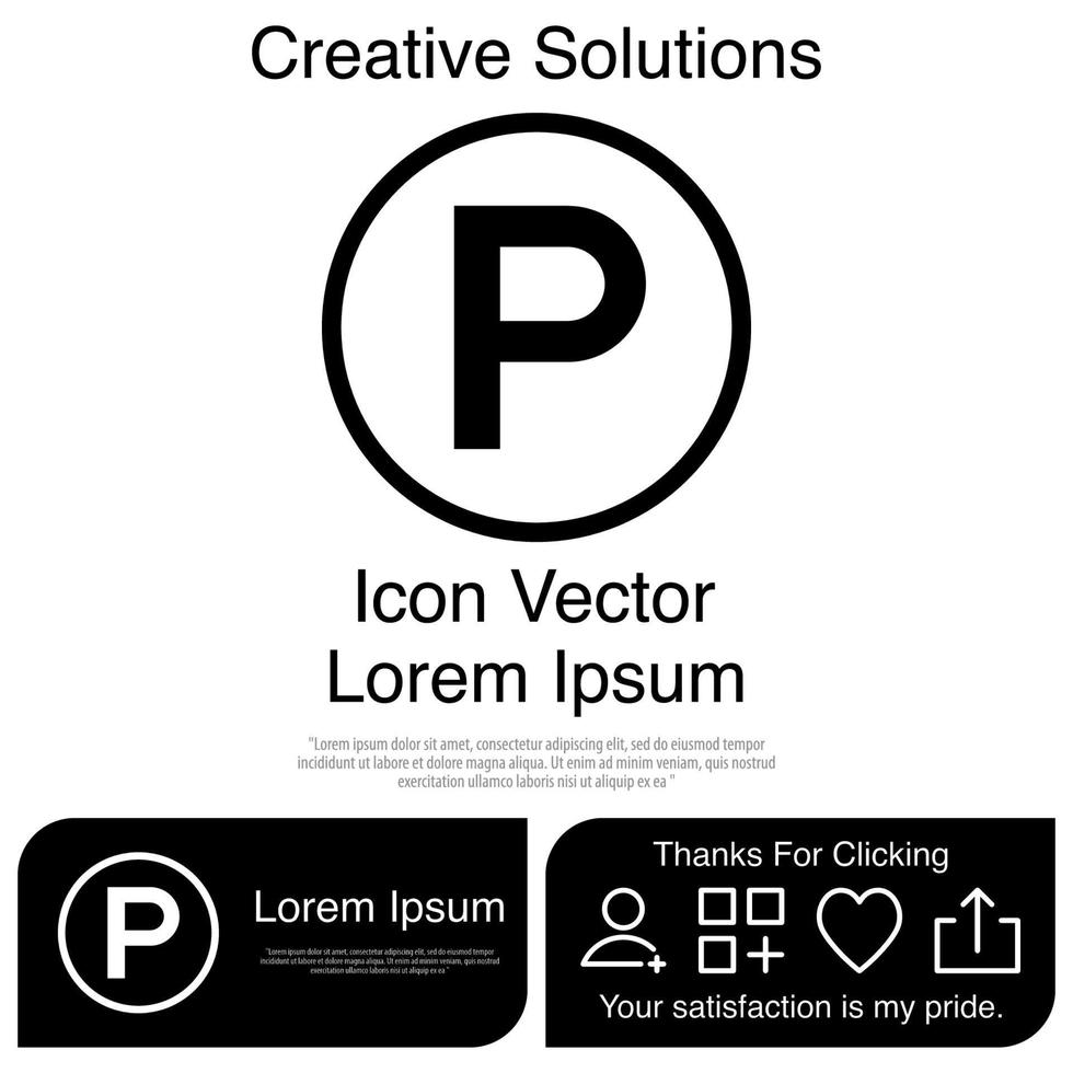 Parking Icon Vector EPS 10