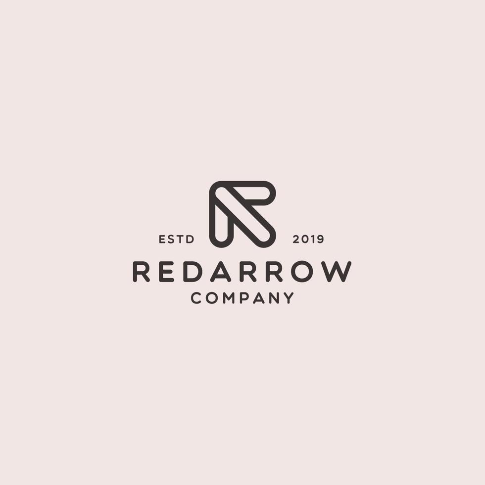 monogram letter r logo template vector