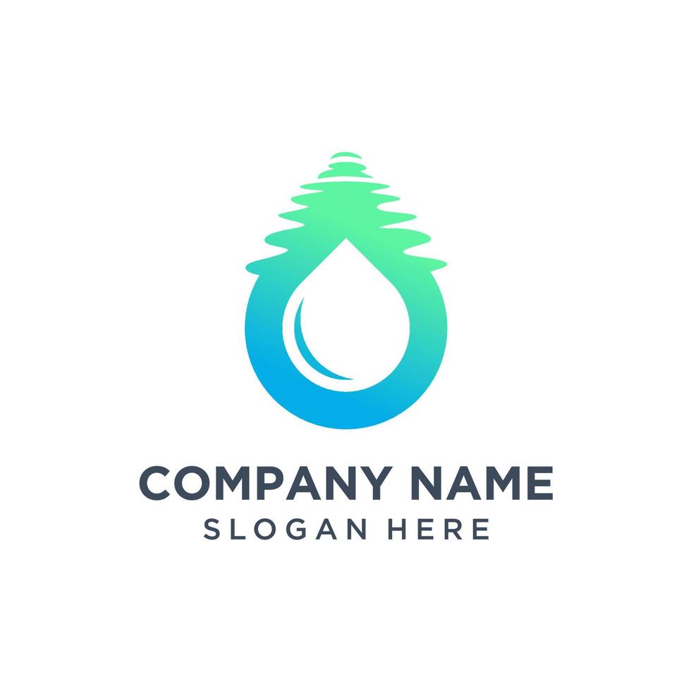 Water drop icon vector template