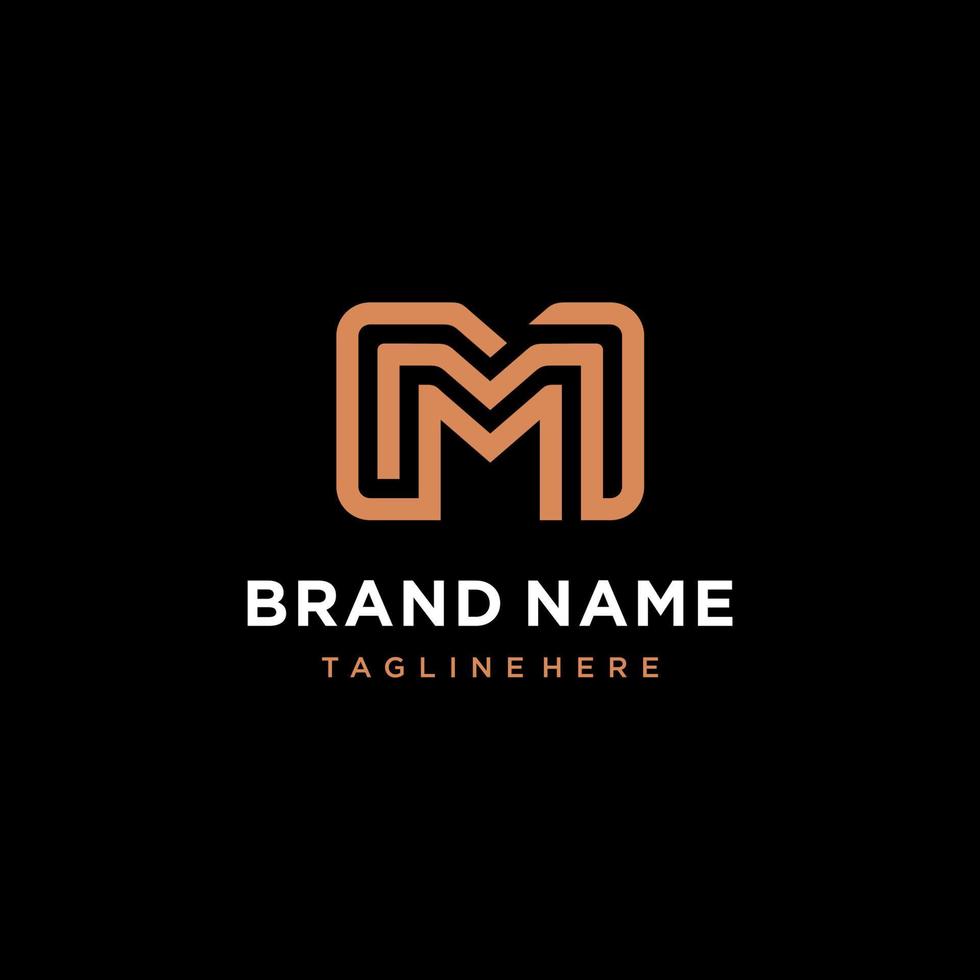 monogram letter m logo template vector