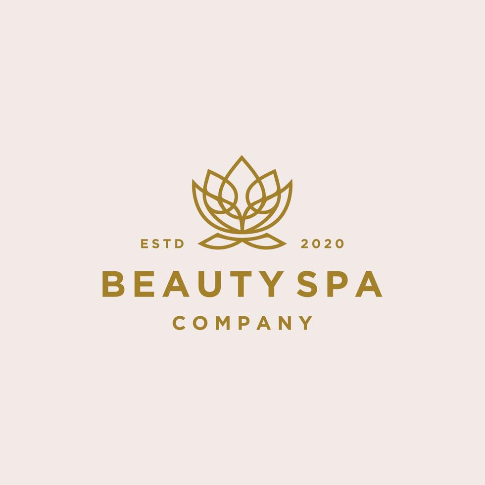 Lotus Flower Logo abstract Beauty Spa salon vector