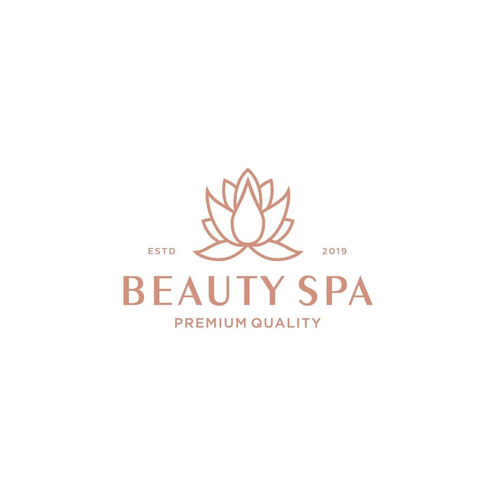 Lotus Flower Logo abstract Beauty Spa salon vector