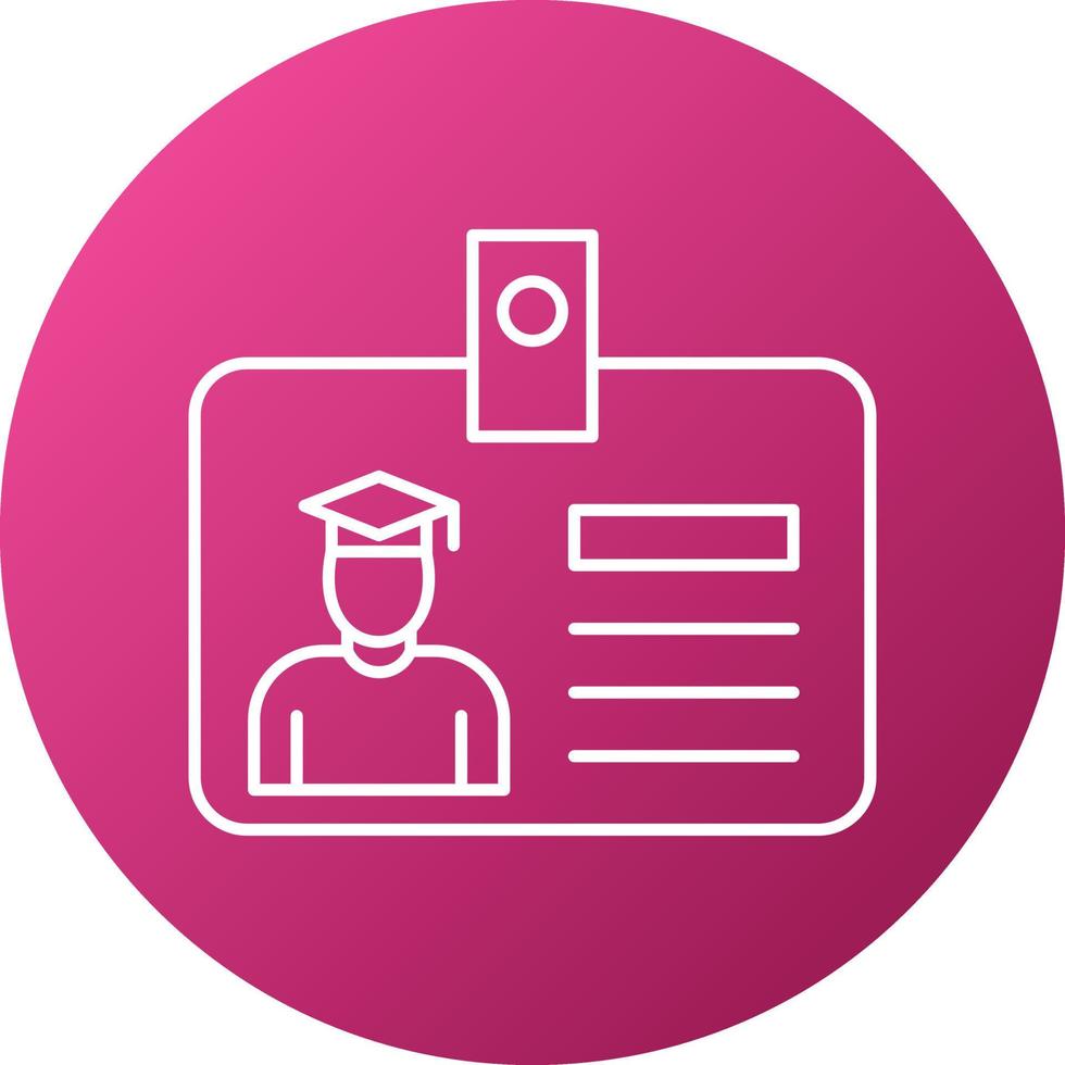 Student Card Icon Style vector