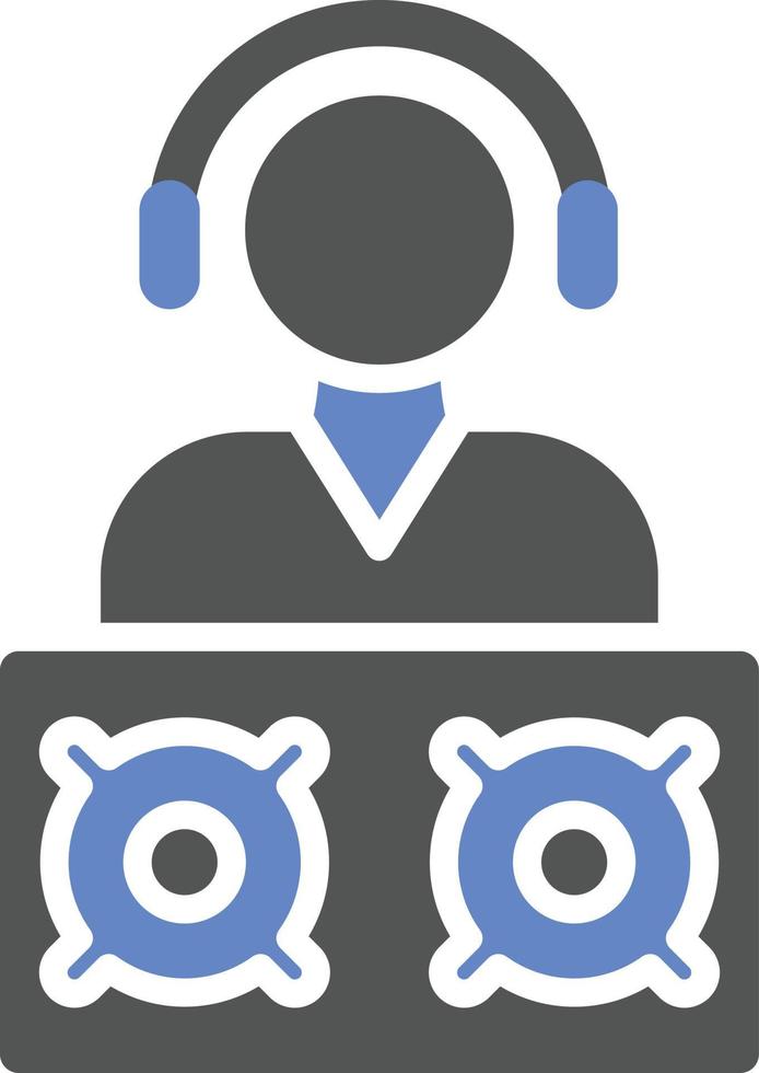 DJ Icon Style vector