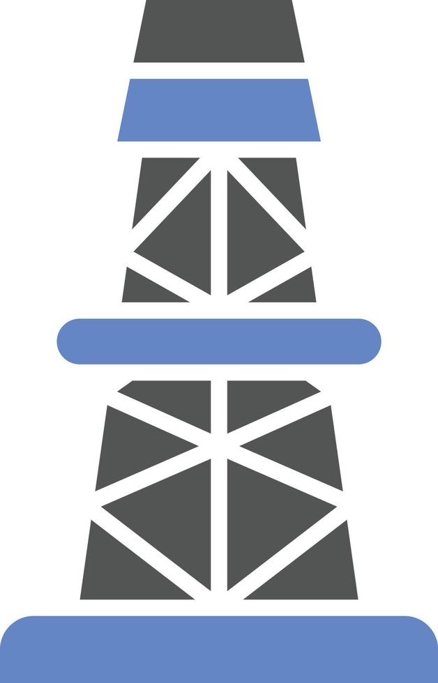 estilo de icono de torre de perforación vector