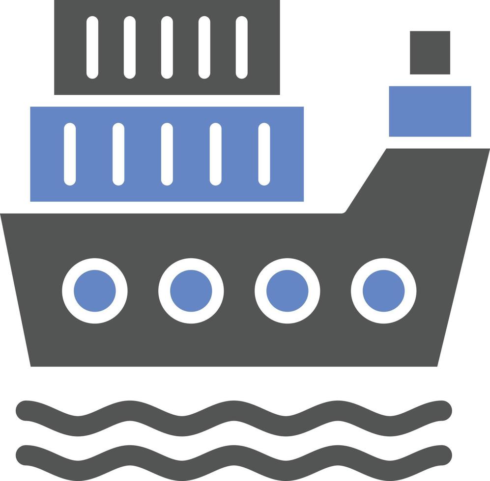 Cargo Ship Icon Style vector