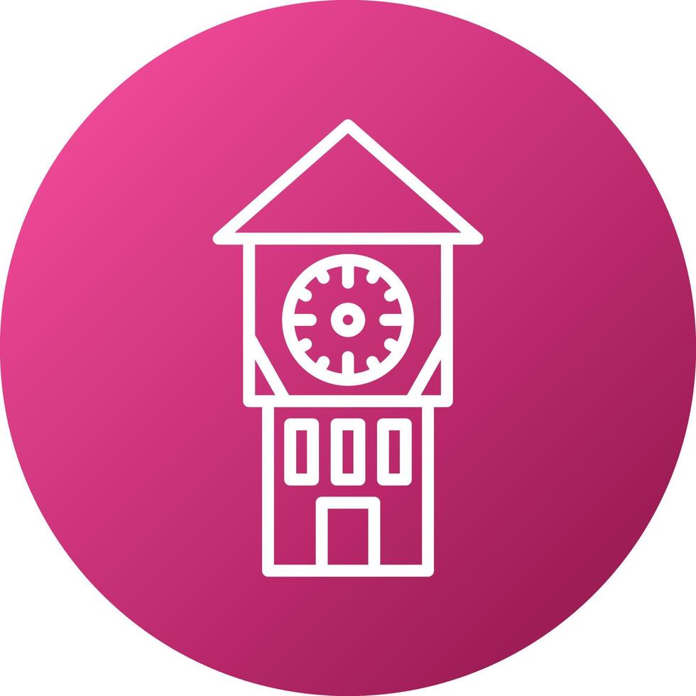 Clock Tower Icon Style vector