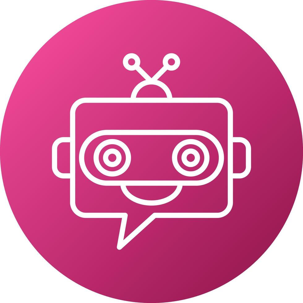 Chatbot Icon Style vector