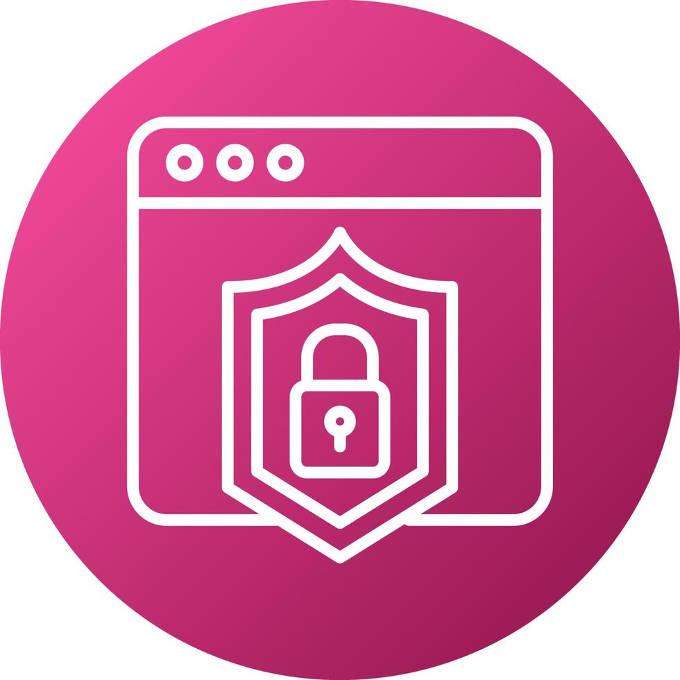 Web Protection Icon Style vector