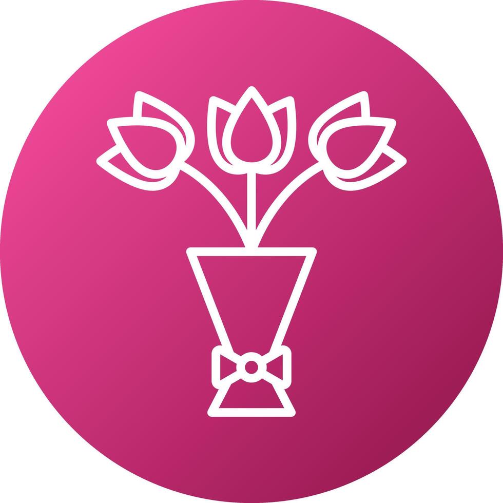 Flower Bouquet Icon Style vector
