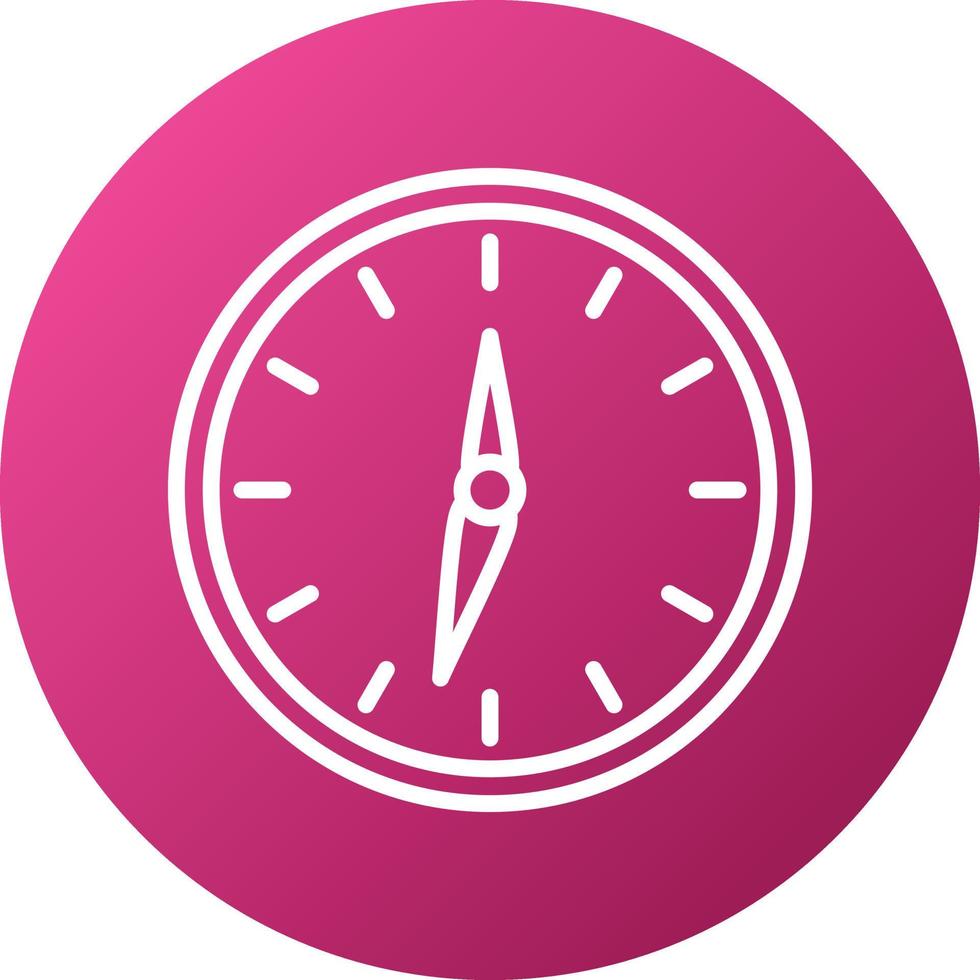 New Year Clock Icon Style vector